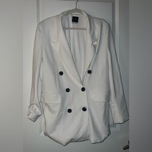 One 5 One White Blazer Structured Professional